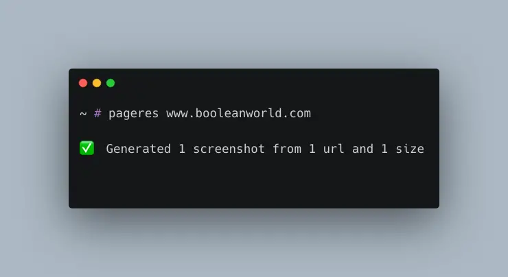 Using pageres-cli to take screenshots