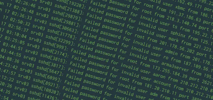 SSH bruteforce log