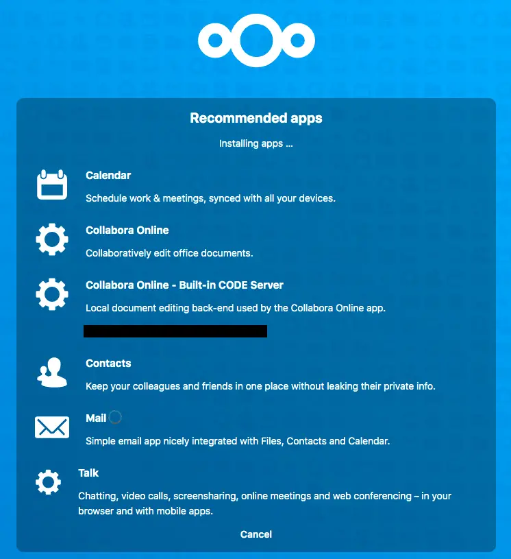 Nextcloud recommended apps page