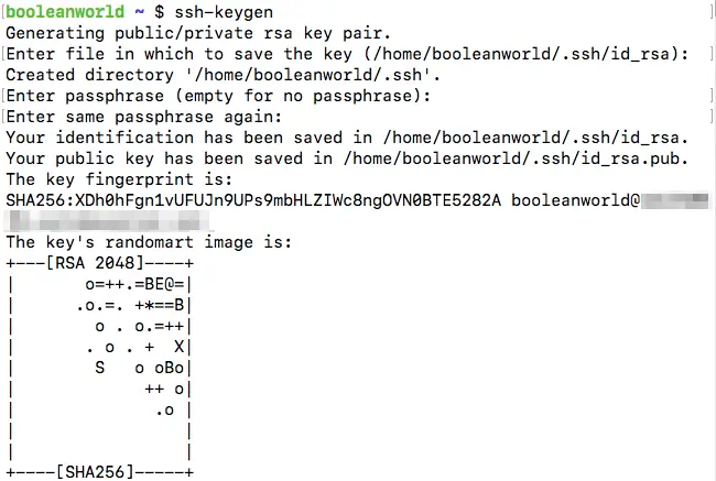 Generating a key with ssh-keygen